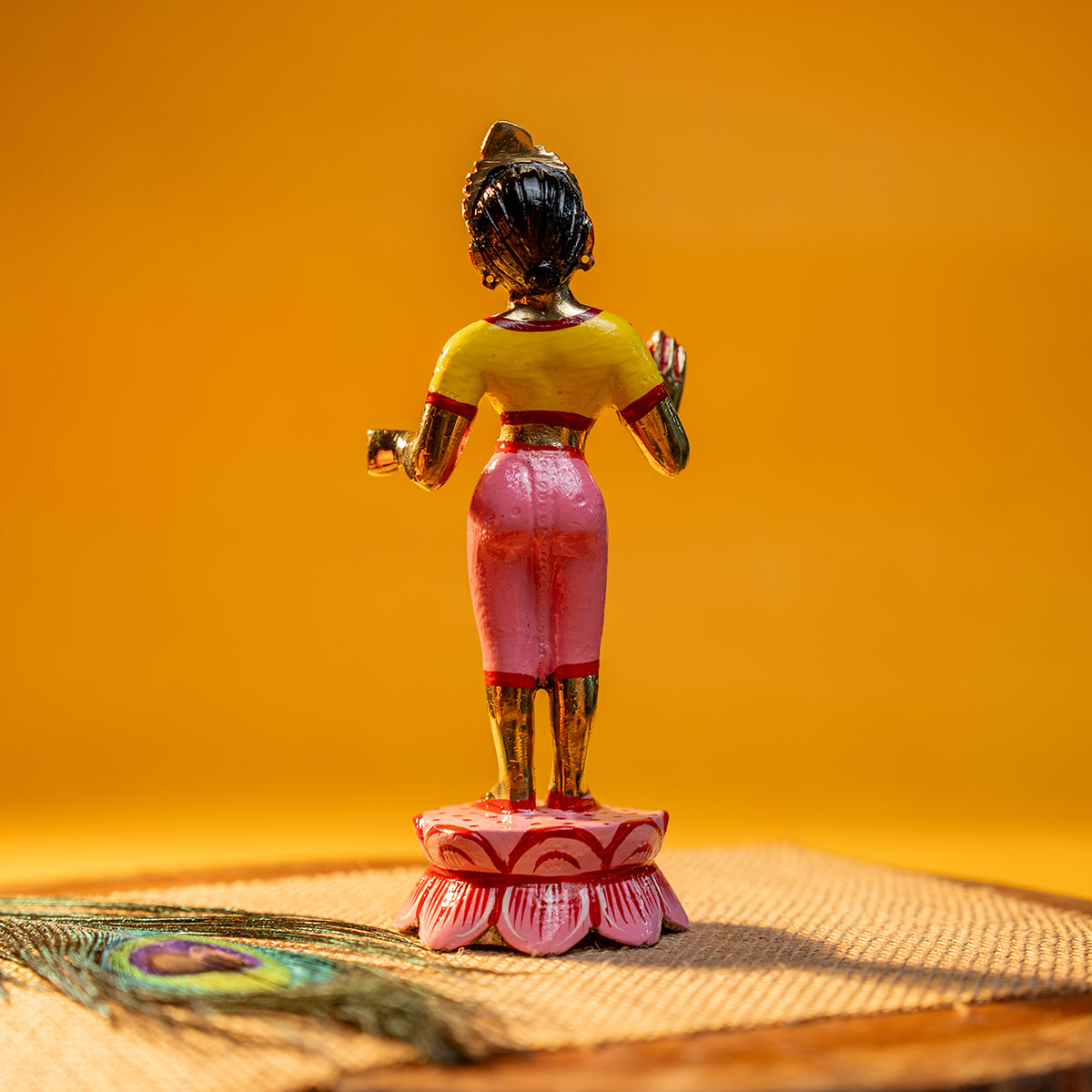 Handcrafted Radha Rani Dressed Brass Idol