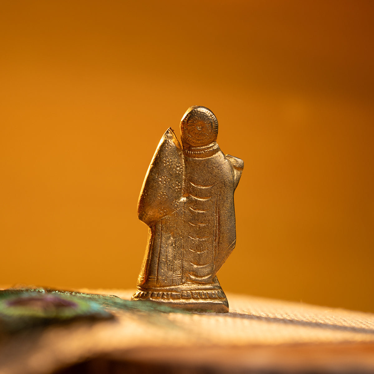 Radha Krishna Brass Idol with pose- 4 inch