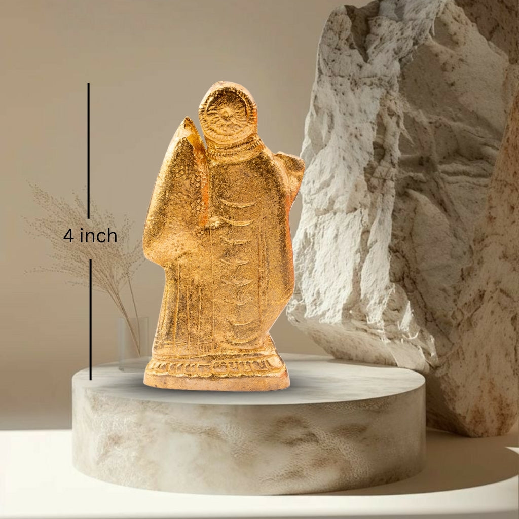 Radha Krishna Brass Idol with pose- 4 inch
