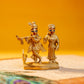 Radha Krishna Brass Idol with Blue eyes
