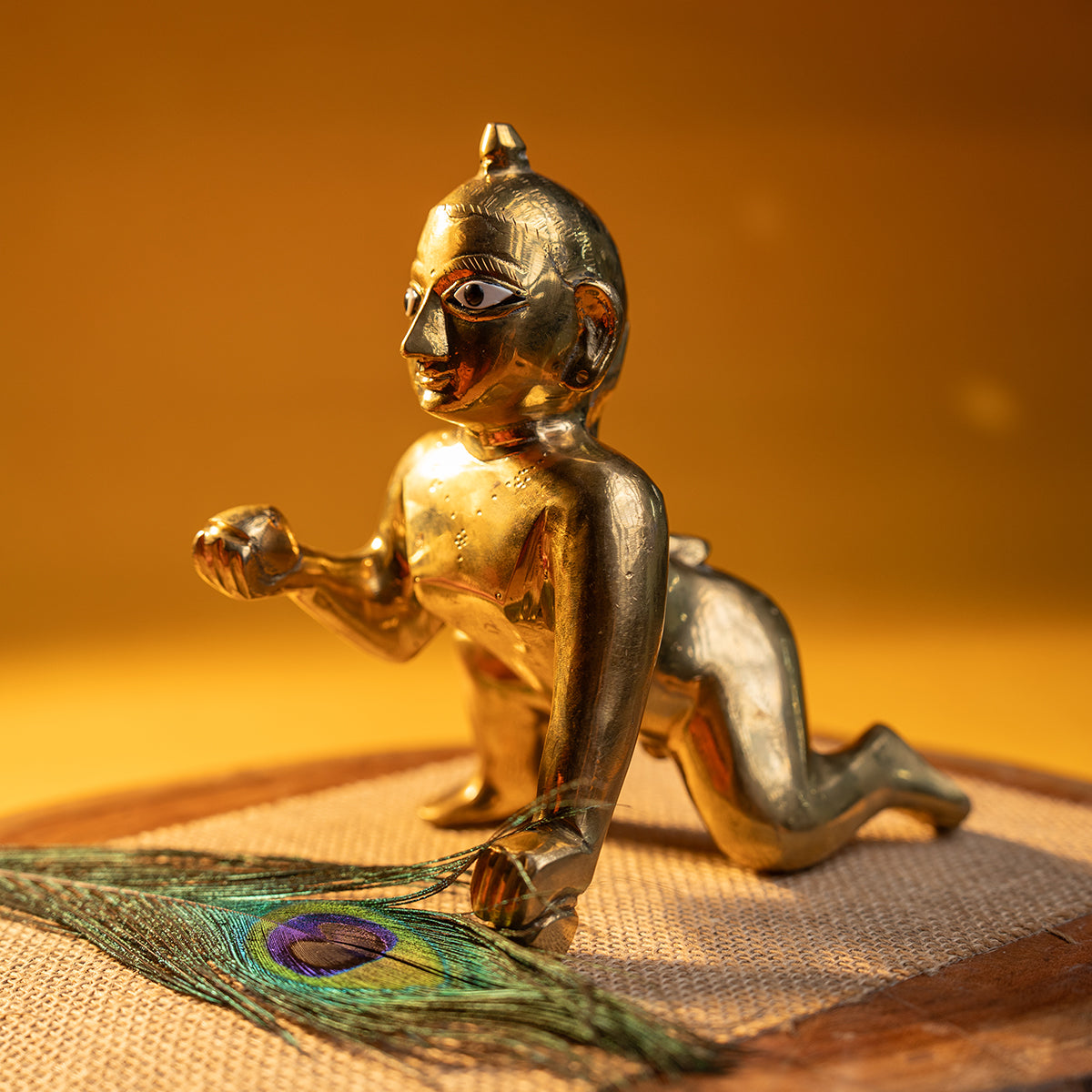 Handcrafted Laddu Gopal Ji - Black & White Eyes