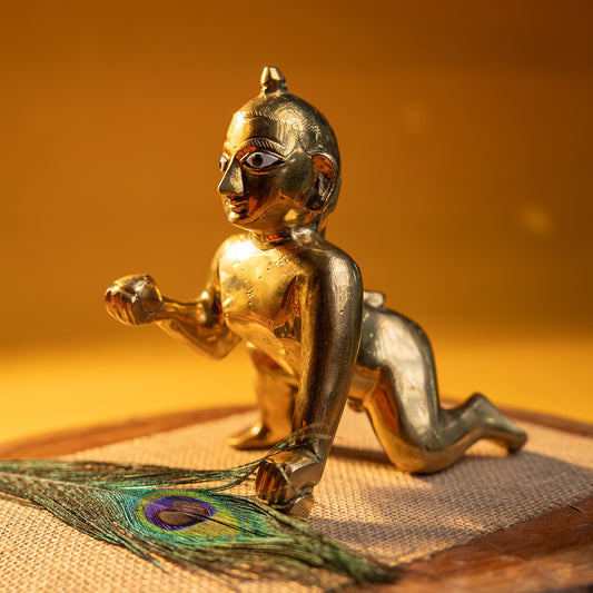 Handcrafted Laddu Gopal Ji - Black & White Eyes