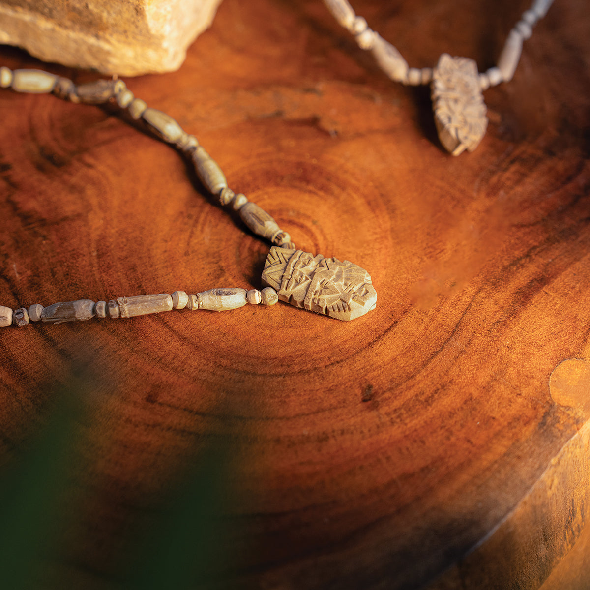 ENGRAVED DESIGN TULSI KANTHI MALA