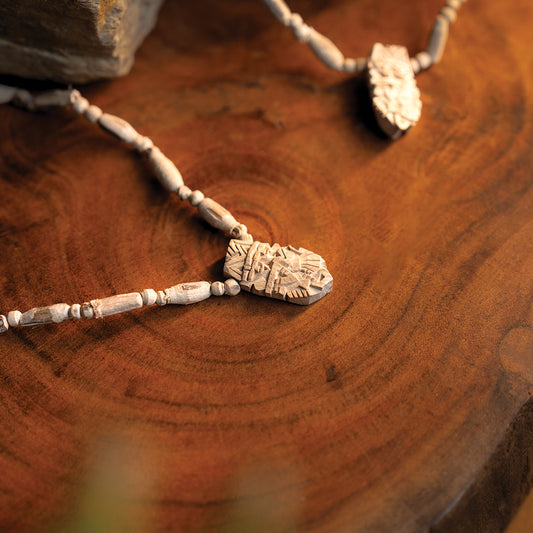 ENGRAVED DESIGN TULSI KANTHI MALA