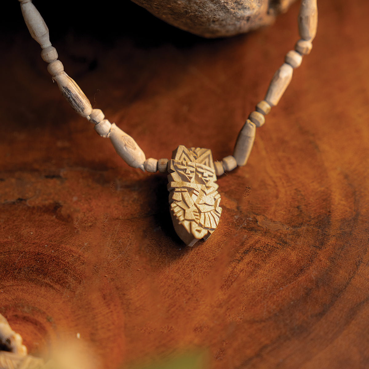 ENGRAVED DESIGN TULSI KANTHI MALA