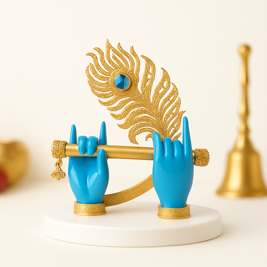 24K Gold Plated Swarn Bansuri Krishna Hands